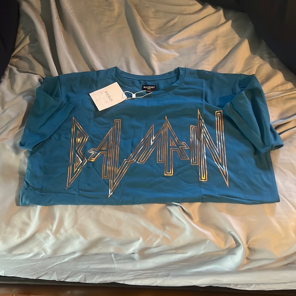 Balmain short sleeve shirt size XL brand new